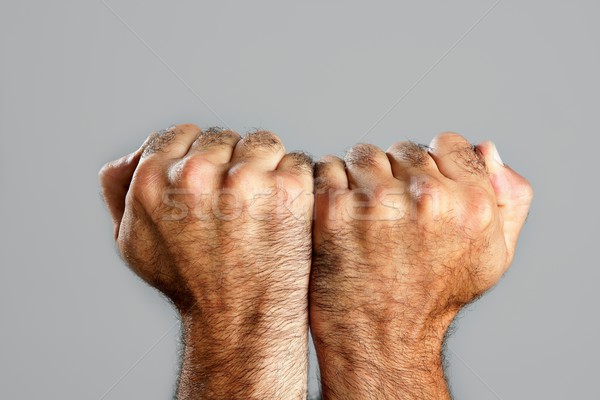 волосатый человека кулаком серый аннотация Сток-фото © lunamarina