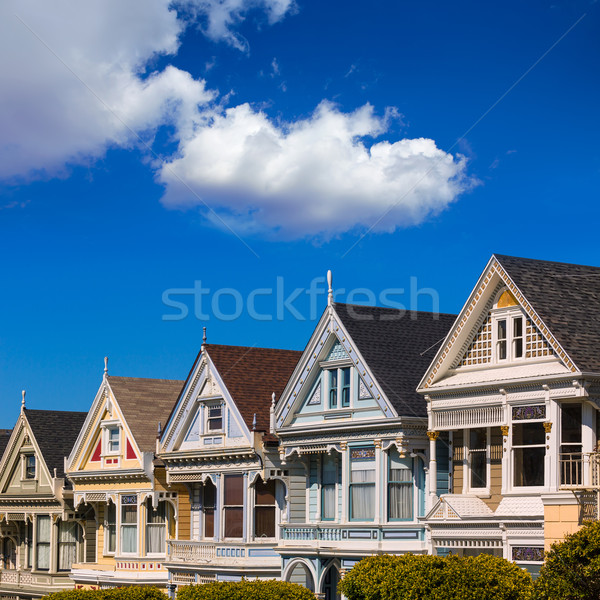 San Francisco Victorian houses in Alamo Square California Stock photo © lunamarina