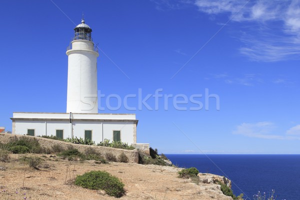 Formentera La Mota lighthouse balearic islands Stock photo © lunamarina