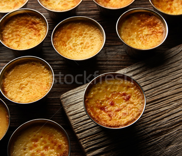 Custard Creme Caramel Flan dessert bain marie Stock photo © lunamarina