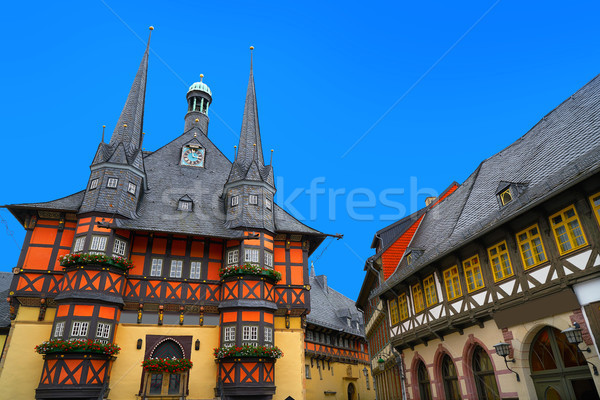 Stock photo: Wernigerode Rathaus Stadt city hall Harz Germany
