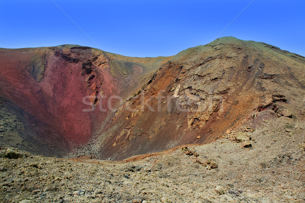 Lanzarote Timanfaya volcano crater in Canaries Stock photo © lunamarina