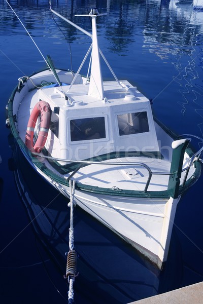 little traditional Mediterranean wooden boat Stock photo © lunamarina