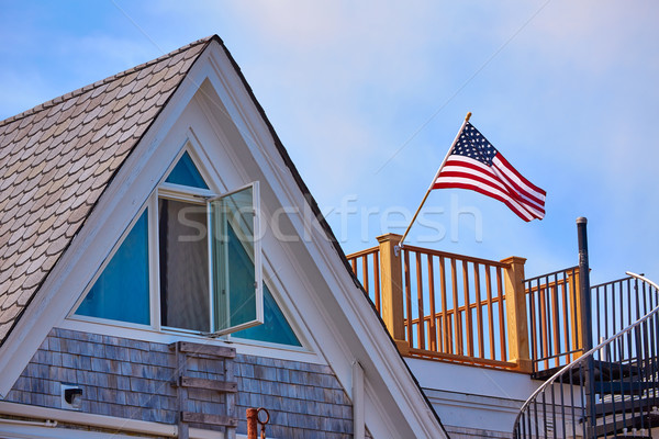 Massachusetts USA Strand Himmel Gebäude Stock foto © lunamarina