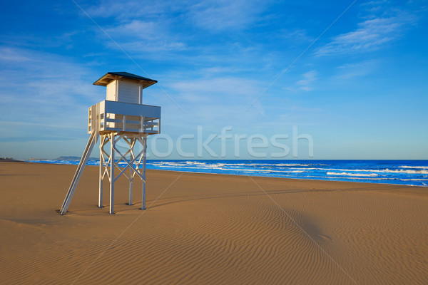 Strand Valencia Spanje middellandse zee hemel natuur Stockfoto © lunamarina