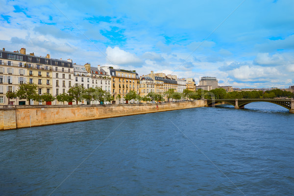 Pont de la Tournelle over Seine river of Paris Stock photo © lunamarina