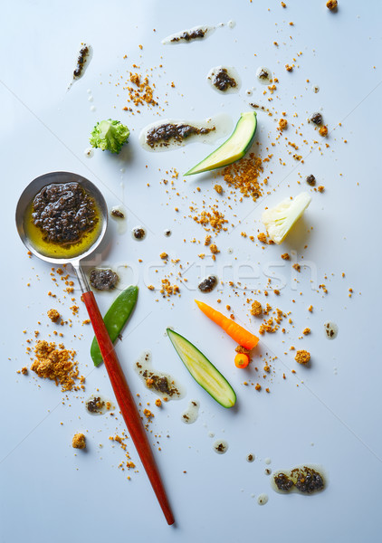 Soyut gastronomi moleküler mutfak arka plan mutfak Stok fotoğraf © lunamarina