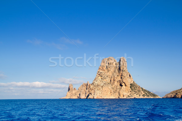 Es Vedra islet island in blue Mediterranean Stock photo © lunamarina