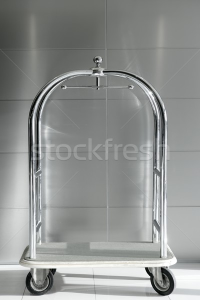 hotel luxury trolley barrow silver chrome Stock photo © lunamarina