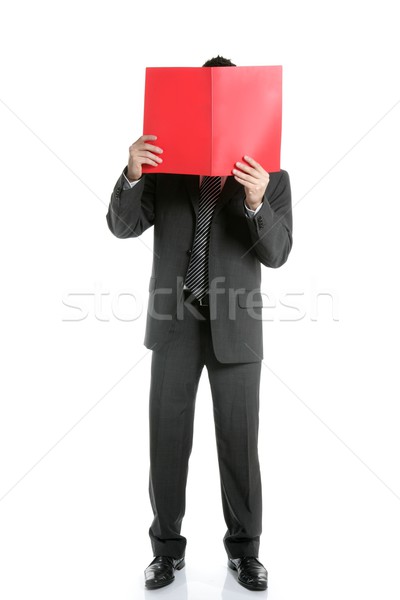 Businessman scared by bad news report Stock photo © lunamarina