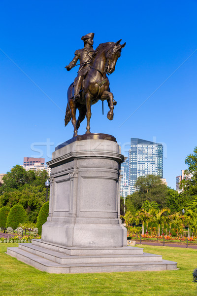 Бостон Монумент Вашингтона Массачусетс США лошади войны Сток-фото © lunamarina