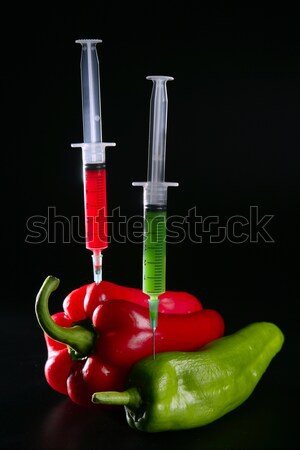 green modifiedmeggs manipulation with syringe Stock photo © lunamarina