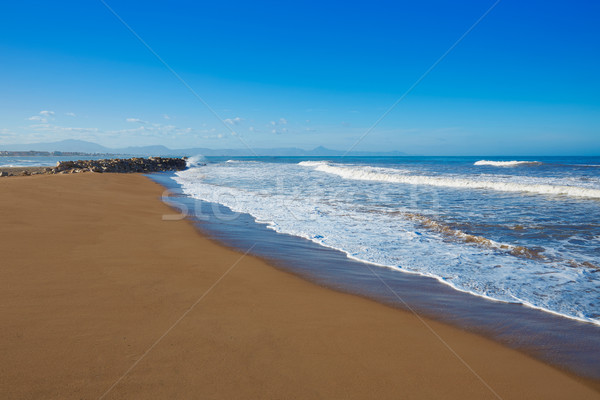 Plajă Spania marea mediterana apă apus mare Imagine de stoc © lunamarina