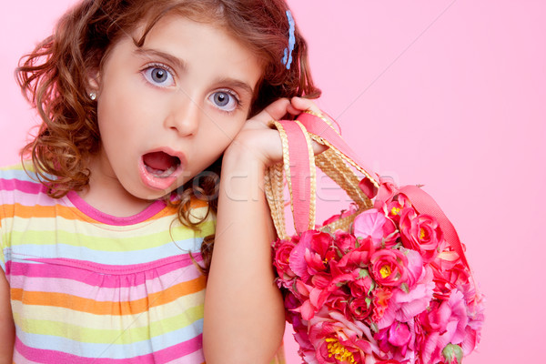 商業照片: 孩子 · 女孩 · 春天 · 粉紅色 · 花卉