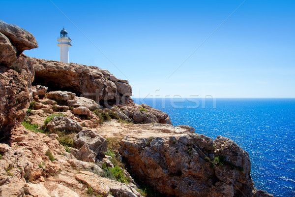 Barbaria Cape lighthouse in Formentera island Stock photo © lunamarina