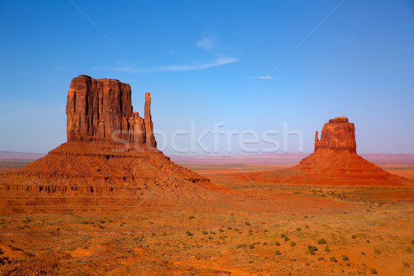 Monument Valley West and East Mittens Butte Utah Stock photo © lunamarina