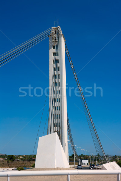 Hängebrücke Fluss Spanien Straße Design Hintergrund Stock foto © lunamarina