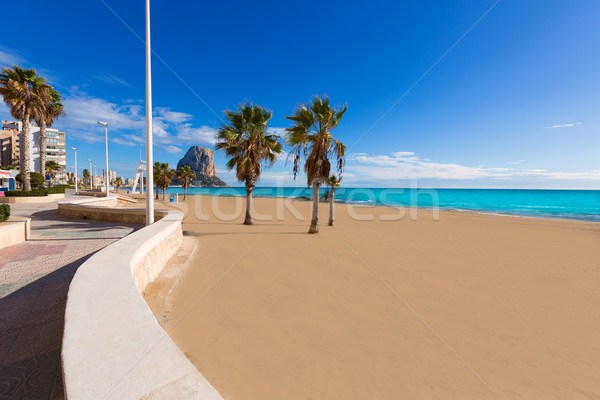 Calpe playa Arenal Bol beach near Penon Ifach Alicante Stock photo © lunamarina