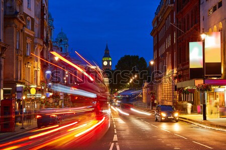 London Big Ben from Trafalgar Square traffic Stock photo © lunamarina