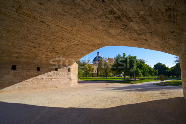 Valencia pod parc grădini Spania apă Imagine de stoc © lunamarina