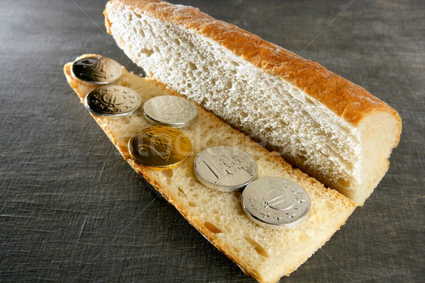 Stock photo: euro bread sandwich menu, concept 