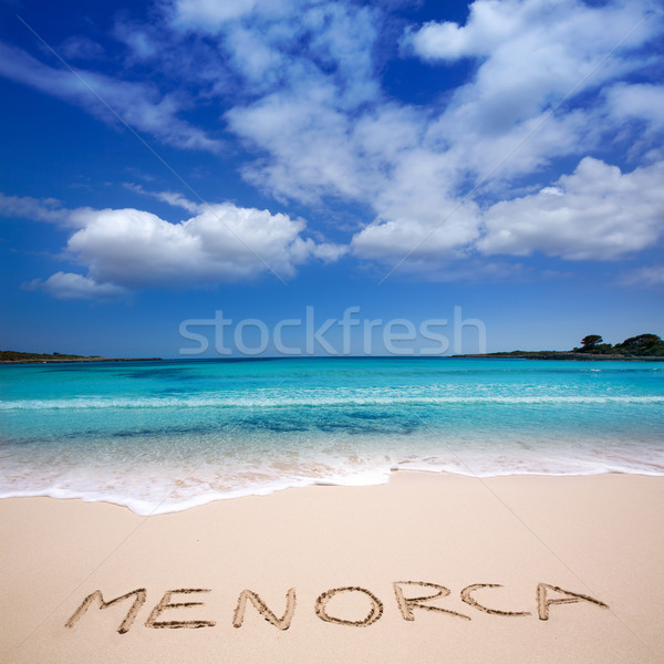 Menorca Son Saura beach in Ciutadella turquoise Balearic Stock photo © lunamarina
