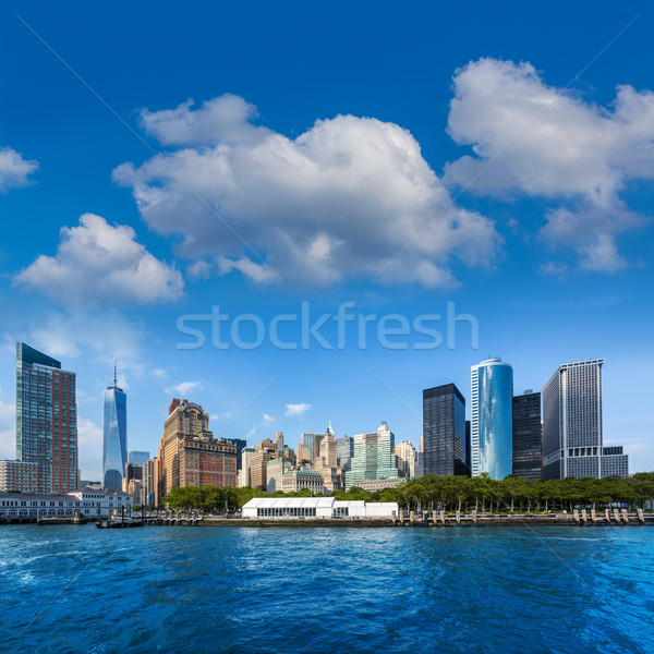 Manhattan skyline New York from East River US Stock photo © lunamarina