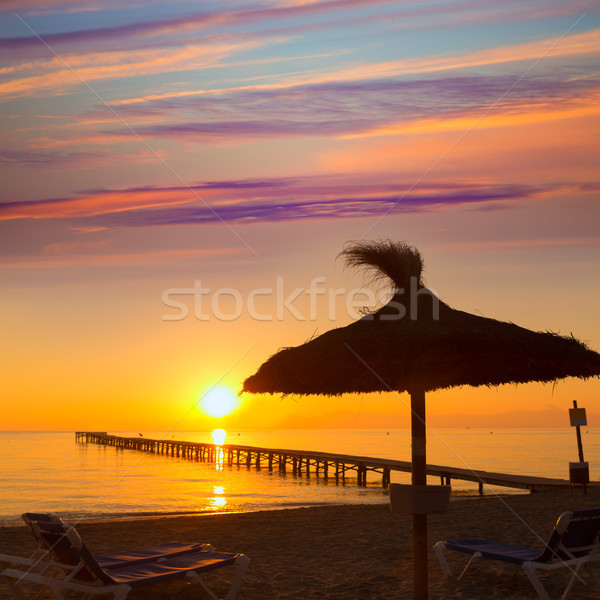 Stock photo: Majorca Muro beach sunrise Alcudia Bay Mallorca