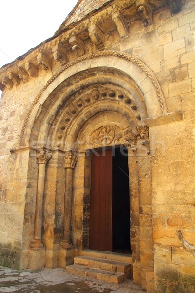 Santa Maria Romanesque Church santa Cruz Seros Stock photo © lunamarina