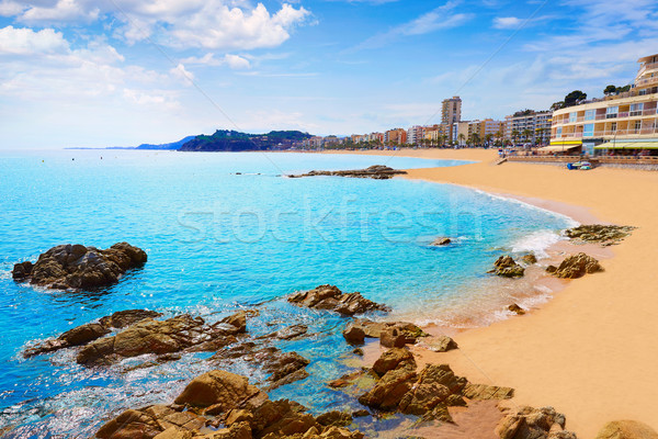 Lloret de Mar beach in costa Brava of Catalonia Stock photo © lunamarina