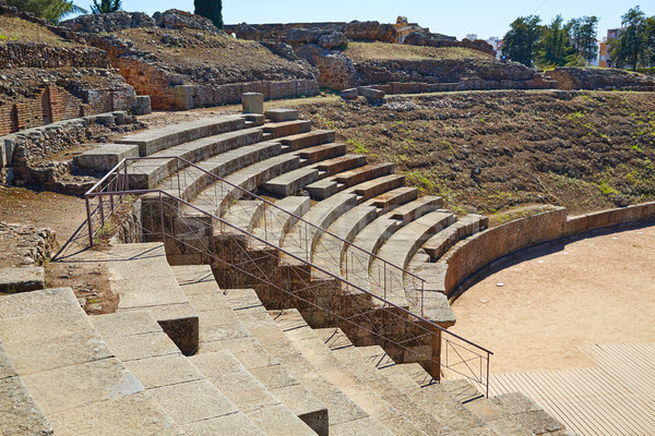 Roman Amphitheater Spanien Gebäude Stadt Stock foto © lunamarina