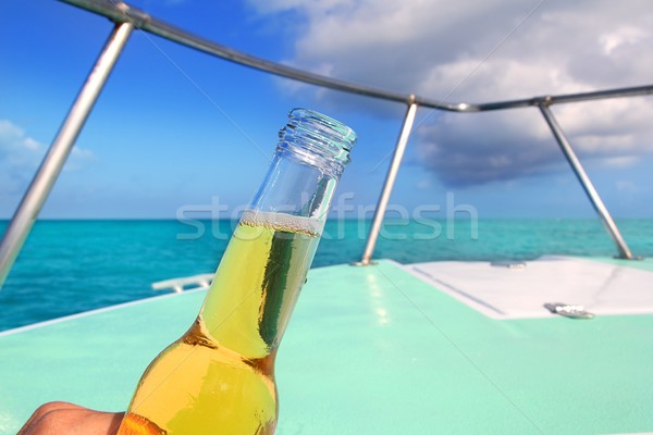 Foto stock: Cerveja · caribbean · barco · arco · convés · turquesa