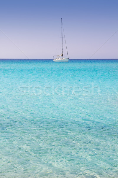 Stock foto: Strand · Boote · Anker · Horizont · Himmel · Wasser