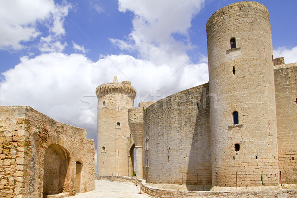 Kasteel majorca toren bouw muur brug Stockfoto © lunamarina