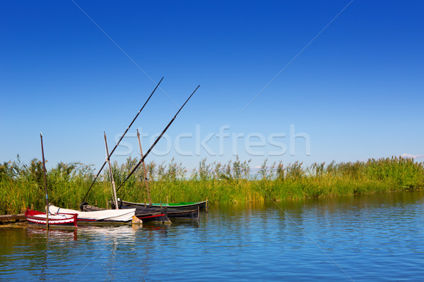 Kanaal boten Valencia Spanje water hout Stockfoto © lunamarina