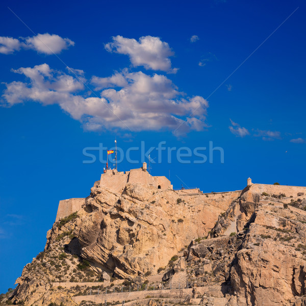 Alicante Santa Barbara castle in Mediterranean spain Stock photo © lunamarina