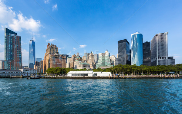 Manhattan skyline New York from East River US Stock photo © lunamarina
