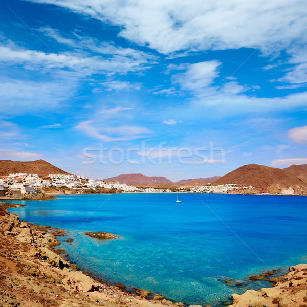 Strand Dorf Spanien Natur Meer Hintergrund Stock foto © lunamarina