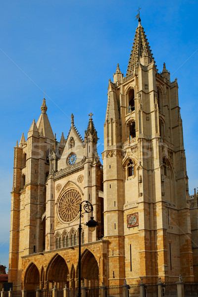 Katedrális Spanyolország homlokzat épület templom kő Stock fotó © lunamarina