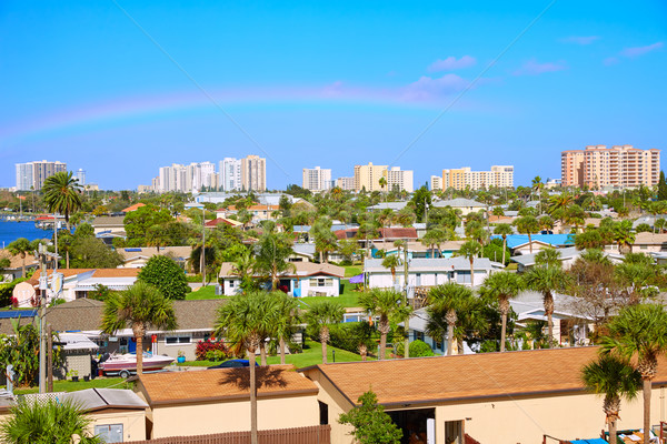 Foto stock: Playa · Florida · aéreo · puerto · naranja · EUA