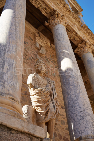 Roman amfiteatru Spania la constructii oraş Imagine de stoc © lunamarina