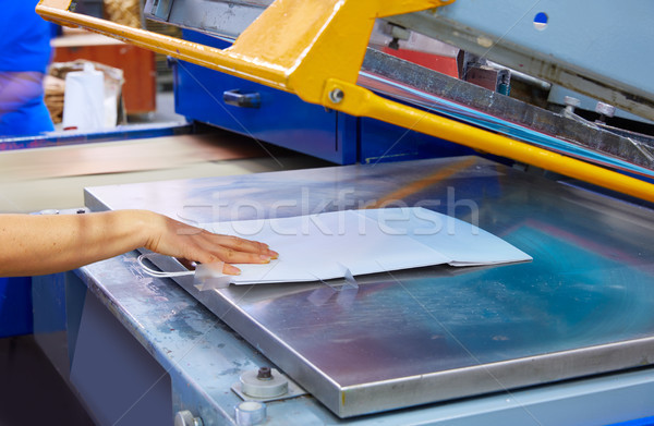 Serigraphy print bags machine printing factory Stock photo © lunamarina