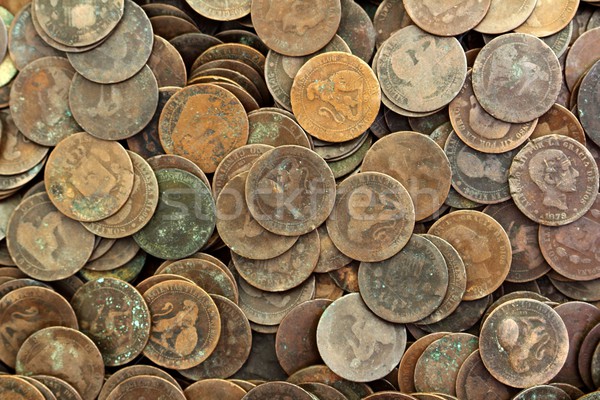 coin peseta real old spain republic 1937 currency and cents Stock photo © lunamarina