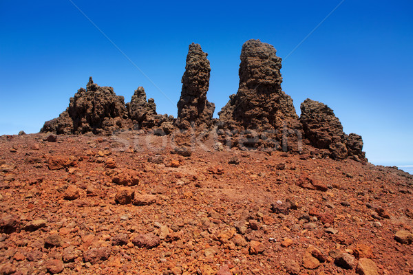 Roque de los Muchachos stones in La Palma Stock photo © lunamarina