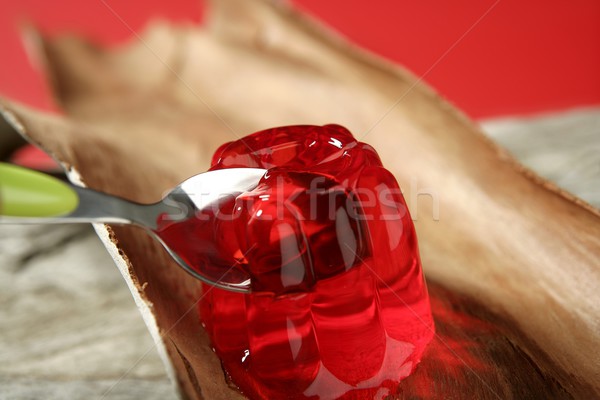 Jelly in red strawberry color Stock photo © lunamarina