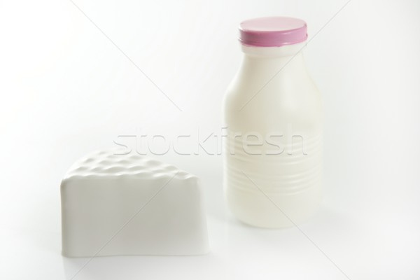 Fake children food, milk and cheese Stock photo © lunamarina