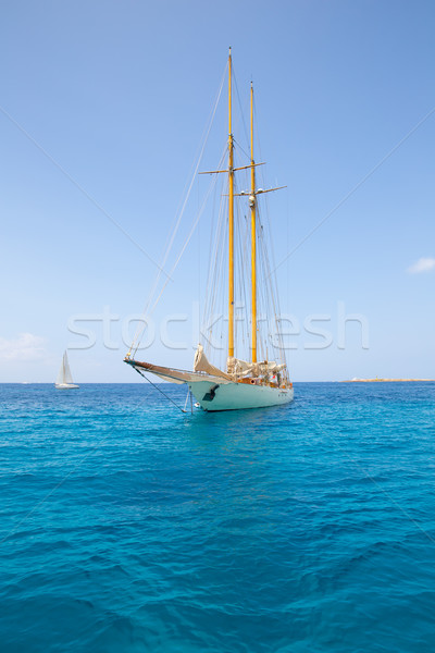 Illetes Illetas Formentera yacht sailboat anchored Stock photo © lunamarina