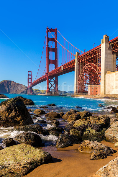 San Francisco Golden Gate Bridge strand Californië USA hemel Stockfoto © lunamarina