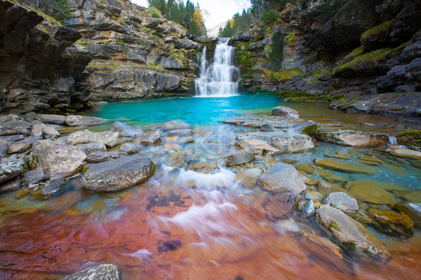 Gradas de Soaso in Arazas river Ordesa valley Pyrenees Huesca Sp Stock photo © lunamarina