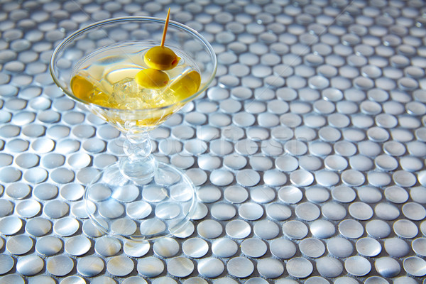 white vermouth cocktail on modern stainless steel Stock photo © lunamarina